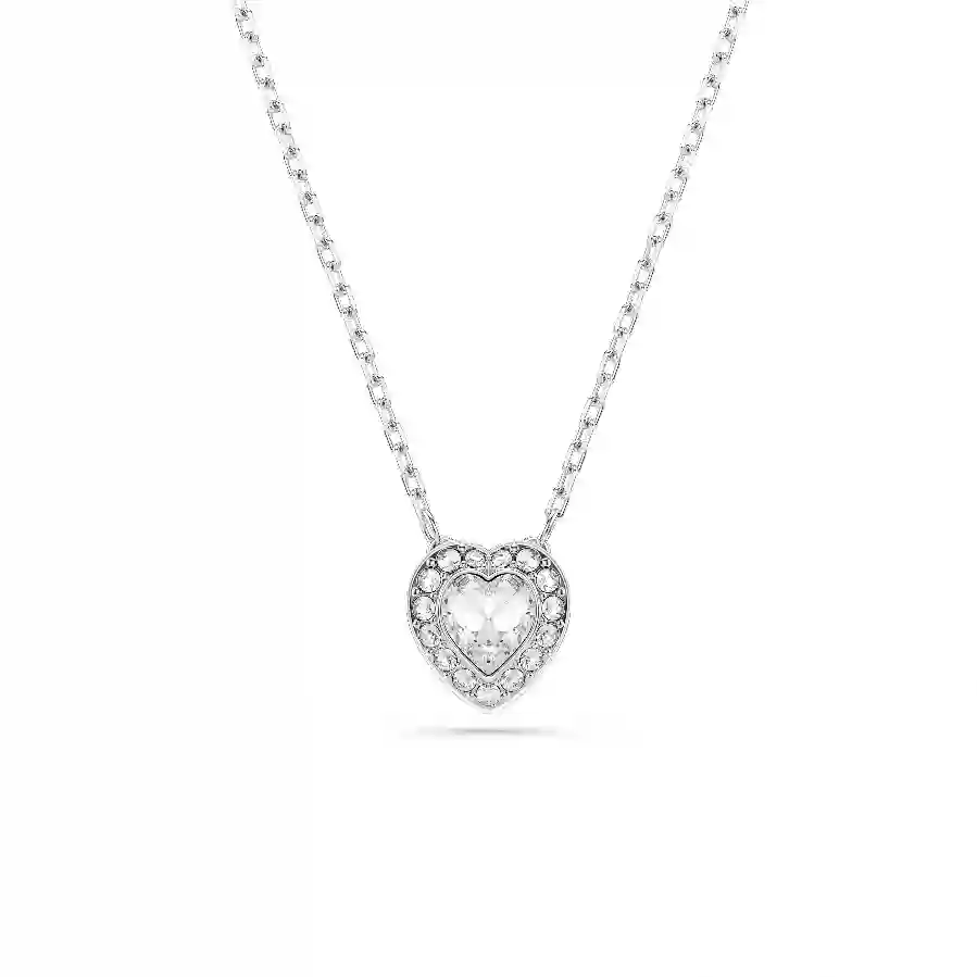 Resim Ariana Grande x Swarovski Kolye, Karışık kesimler, Kalp, Beyaz, Rodyum kaplama