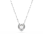 Resim Ariana Grande x Swarovski Kolye, Karışık kesimler, Kalp, Beyaz, Rodyum kaplama