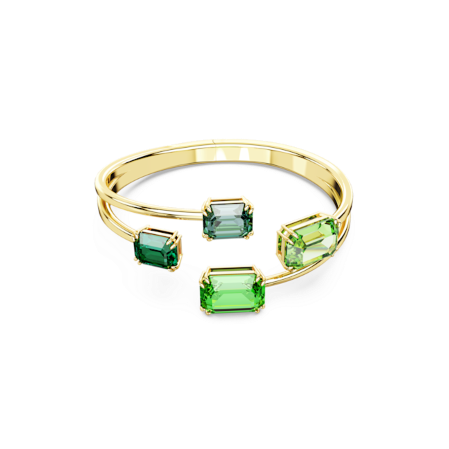 Resim Millenia Bileklik, Sekizgen kesim, Yeşil, Altın rengi kaplama