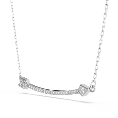 Resim Idyllia Kolye, Karışık kesimler, Ok, Beyaz, Rodyum kaplama