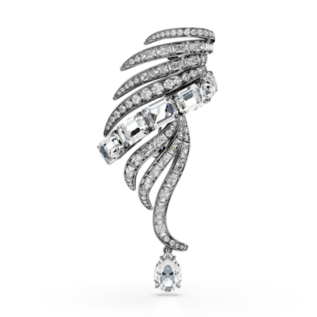 Resim The Vienna Collection Broş, Tüy, Beyaz, Rutenyum kaplama