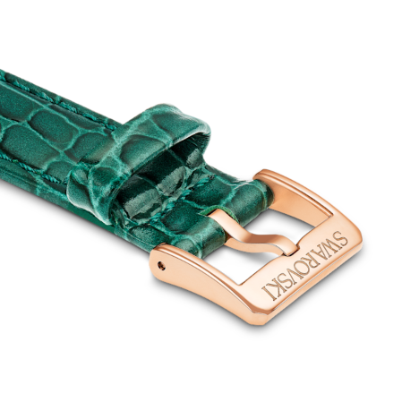 Resim Saat kordonu, 16mm. (0.63 inç) genişlik, Dikişli deri, Yeşil