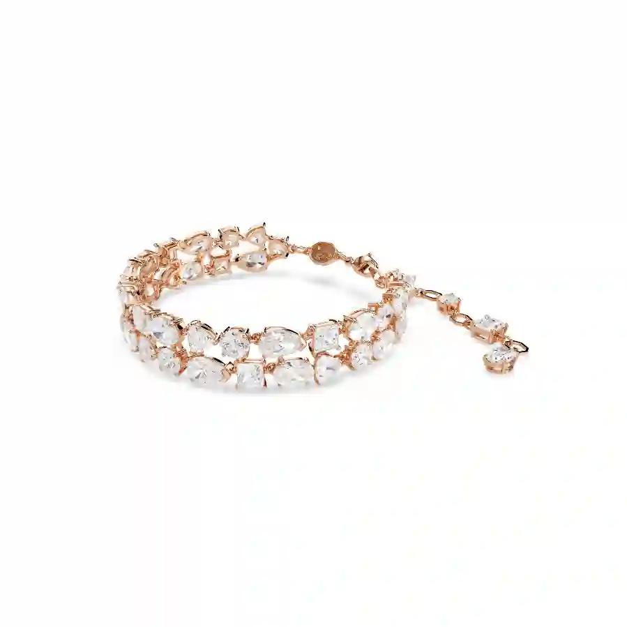 Resim Mesmera Bileklik, Karışık kesimler, Beyaz, Altın rengi kaplama