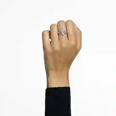 Resim Ortyx Yüzük, Karışık kesimler, Beyaz, Rodyum kaplama