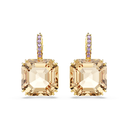 Resim Millenia damla küpeler, Karışık kesimler, Caramel, Altın rengi kaplama