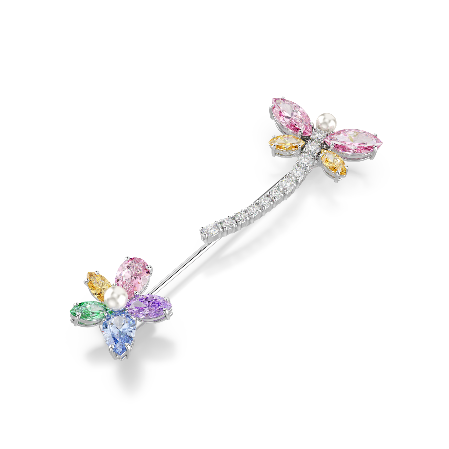 Resim Ariana Grande x Swarovski Broş, Karışık kesimler, Yusufçuk, Çok renkli, Rodyum kaplama