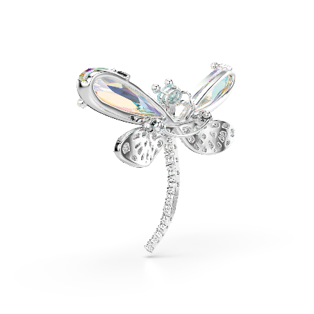 Resim Ariana Grande x Swarovski Kolye ve broş, Karışık kesimler, Yusufçuk, Yeşil, Rodyum kaplama