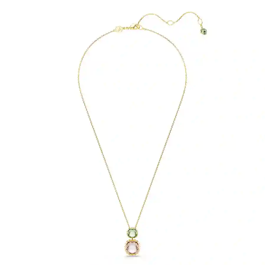 Resim Chroma Kolye, Yastık kesim, Çok renkli, Altın rengi kaplama