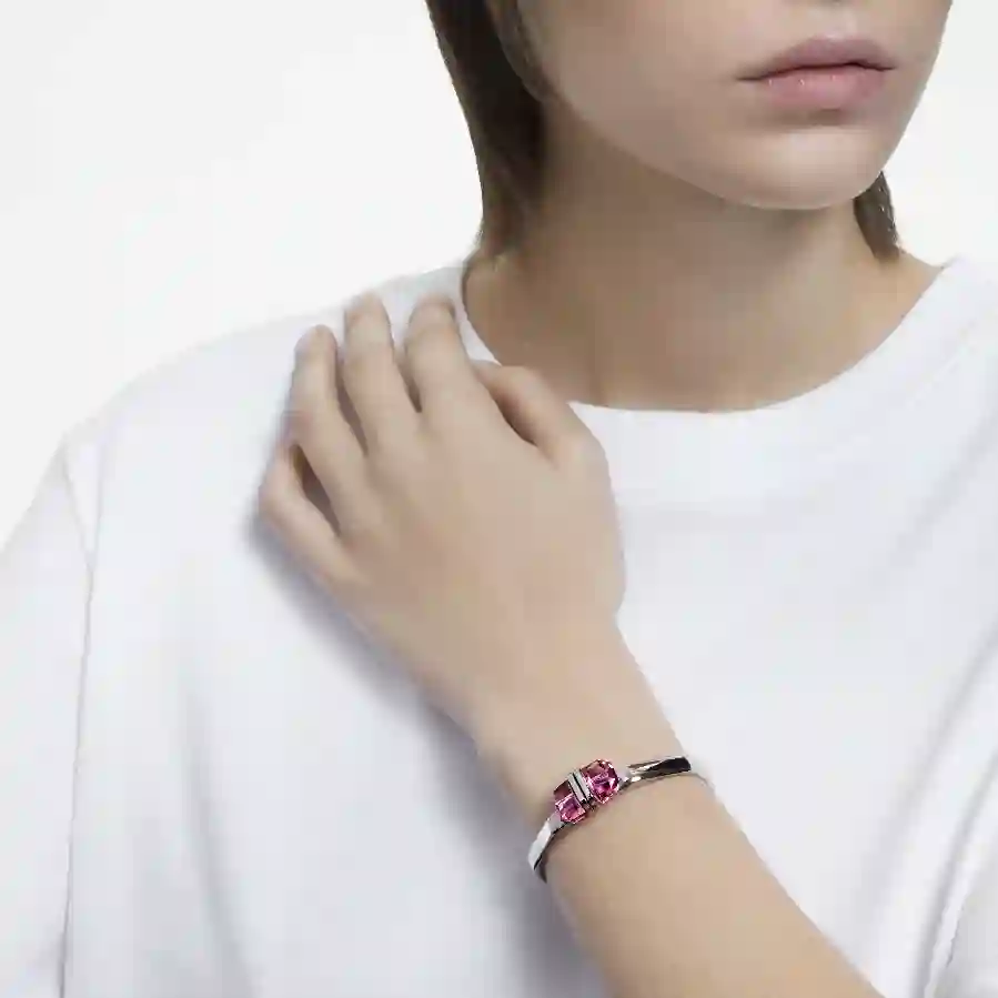 Resim Lucent Bileklik, Mıknatıslı kapama mekanizması, Pembe, Paslanmaz çelik