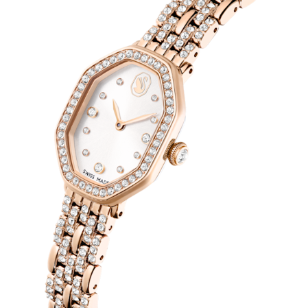 Resim Dextera Octagon Saat, İsviçre Üretimi, Metal bileklik, Altın Rengi, Pembe altın rengi yüzey