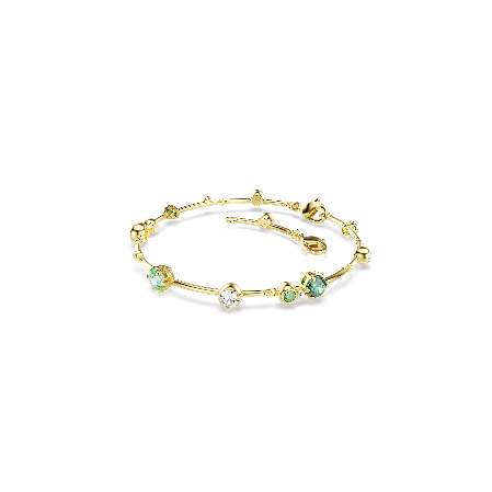 Resim Constella Bileklik, Karışık kesimler, Yeşil, Altın rengi kaplama