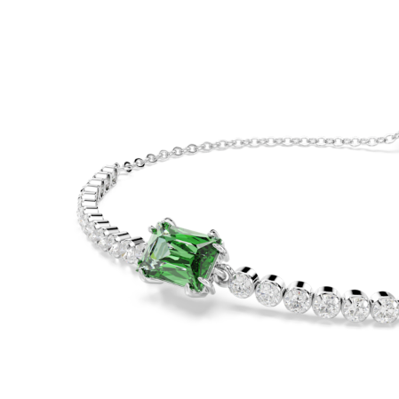 Resim Matrix Tennis Bileklik, Karışık kesimler, Yeşil, Rodyum kaplama