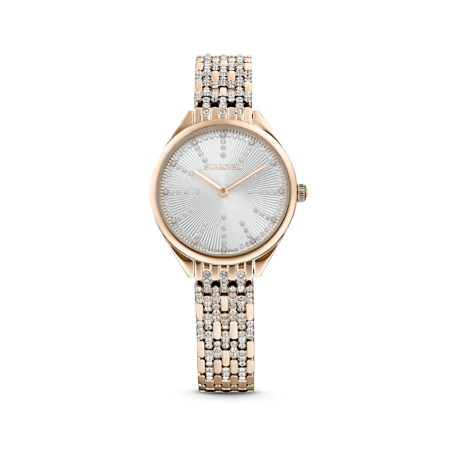 Resim Attract Saat, İsviçre üretimi, Pavé, Kristal bileklik, Altın Rengi, Şampanya altın rengi yüzey