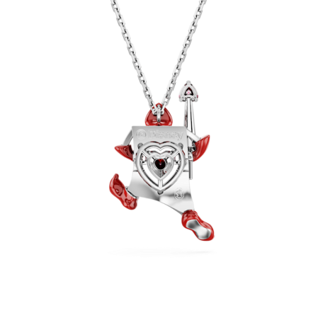 Resim Alice in Wonderland Kolye, İskambil kağıdı, Kırmızı, Rodyum kaplama