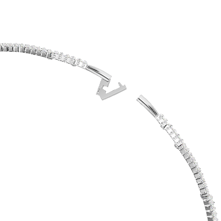 Resim Matrix Gerdanlık, Baget kesim, Beyaz, Rodyum kaplama