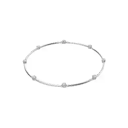 Resim Constella Kolye, Yuvarlak kesim, Beyaz, Rodyum kaplama