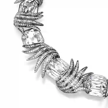 Resim The Vienna Collection Kolye, Tüy, Beyaz, Rutenyum kaplama