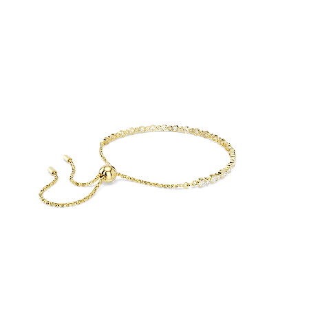 Resim Matrix Tennis bileklik, Yuvarlak kesim, Beyaz, Altın rengi kaplama