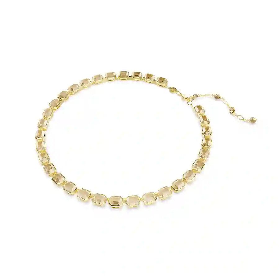 Resim Millenia Tennis kolye, Sekizgen kesim, Sarı, Altın rengi kaplama