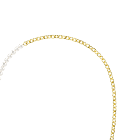 Resim Idyllia Kolye, Kristal inci, Beyaz, Altın rengi kaplama