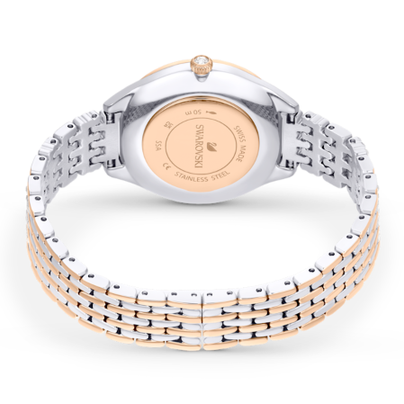 Resim Attract Saat, İsviçre üretimi, Pavé, Kristal bileklik, Rose Altın tonu, Karışık metal yüzey