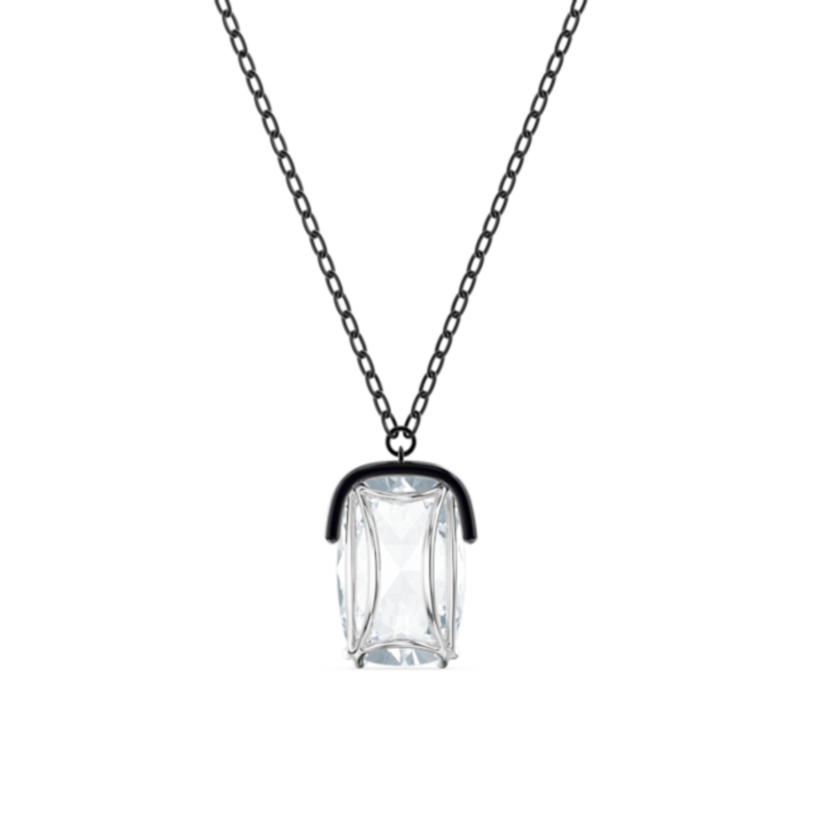 Resim Harmonia Kolye, İri kristal, Beyaz, Karışık metal yüzey