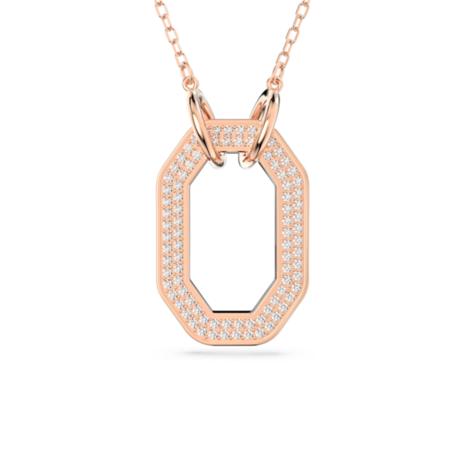 Resim Dextera Kolye, Sekizgen şekil, Beyaz, Pembe altın rengi kaplama