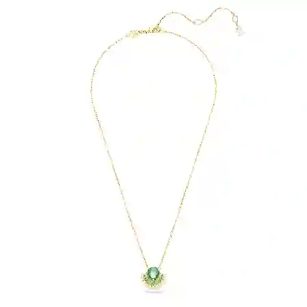 Resim Idyllia Kolye, Karışık kesimler, Deniz Kabuğu, Yeşil, Altın rengi kaplama