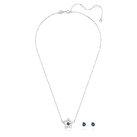 Resim Stella Set, Karışık kesimler, Yıldız, Mavi, Rodyum kaplama