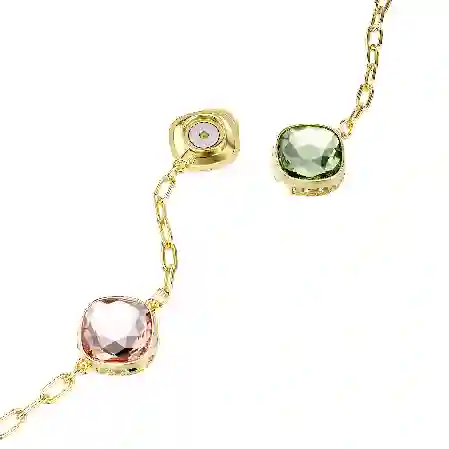 Resim Chroma Dizi Kolye, Sekizgen kesim, Çok renkli, Altın rengi kaplama