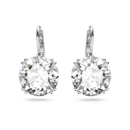 Resim Millenia damla küpeler, Yuvarlak kesim, Beyaz, Rodyum kaplama