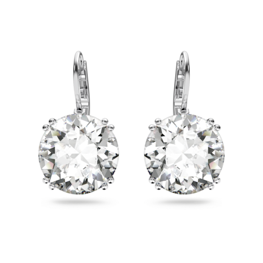 Resim Millenia damla küpeler, Yuvarlak kesim, Beyaz, Rodyum kaplama