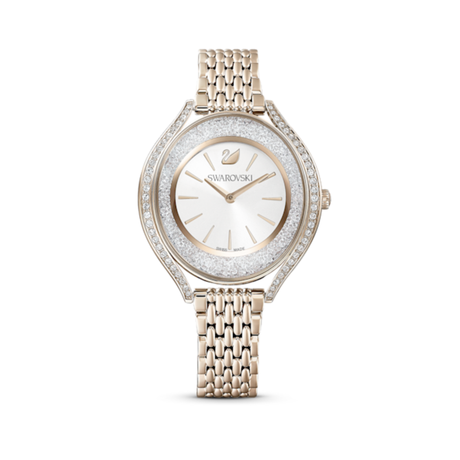 Resim Crystalline Aura Saat, İsviçre Üretimi, Metal bileklik, Altın Rengi, Şampanya altın rengi yüzey