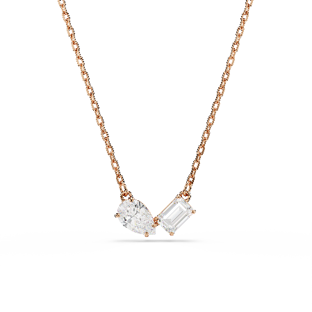 Resim Mesmera Set, Armut kesim, Sekizgen kesim, Beyaz, Pembe altın rengi kaplama