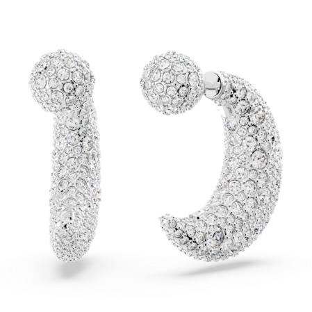 Resim Luna damla küpeler, Ay, Beyaz, Rodyum kaplama