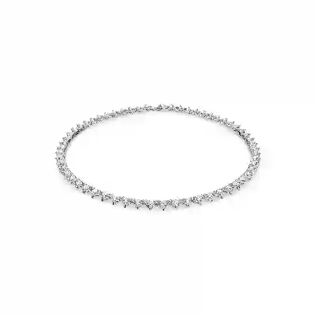 Resim Ortyx Tennis kolye, Üçgen kesim, Beyaz, Rodyum kaplama