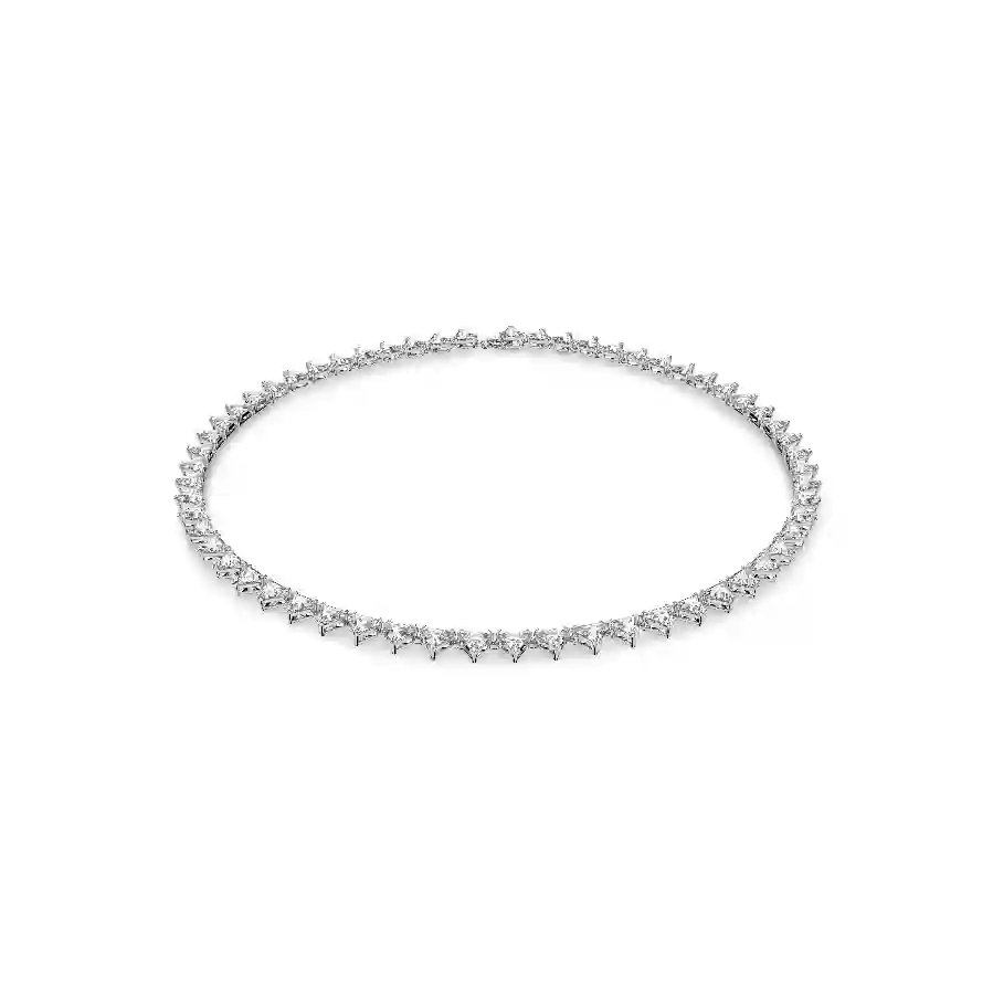 Resim Ortyx Tennis kolye, Üçgen kesim, Beyaz, Rodyum kaplama