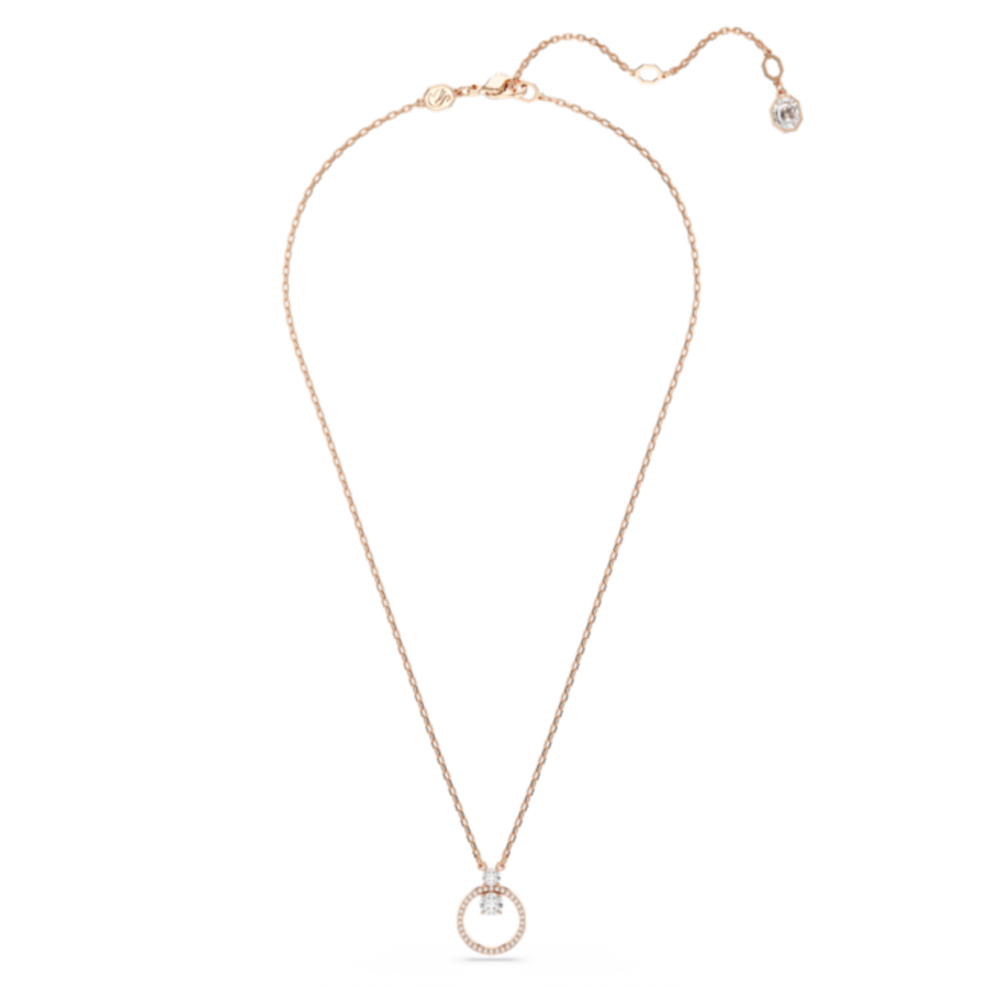 Resim Constella Kolye, Pavé, Yuvarlak kesim, Beyaz, Pembe altın rengi kaplama