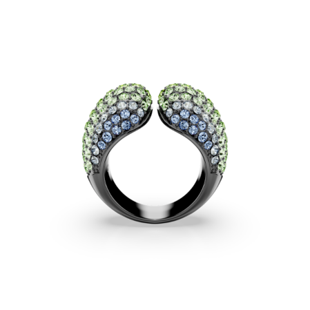 Resim Sublima Kokteyl Yüzüğü, Yuvarlak kesim, Çok renkli, Rutenyum kaplama