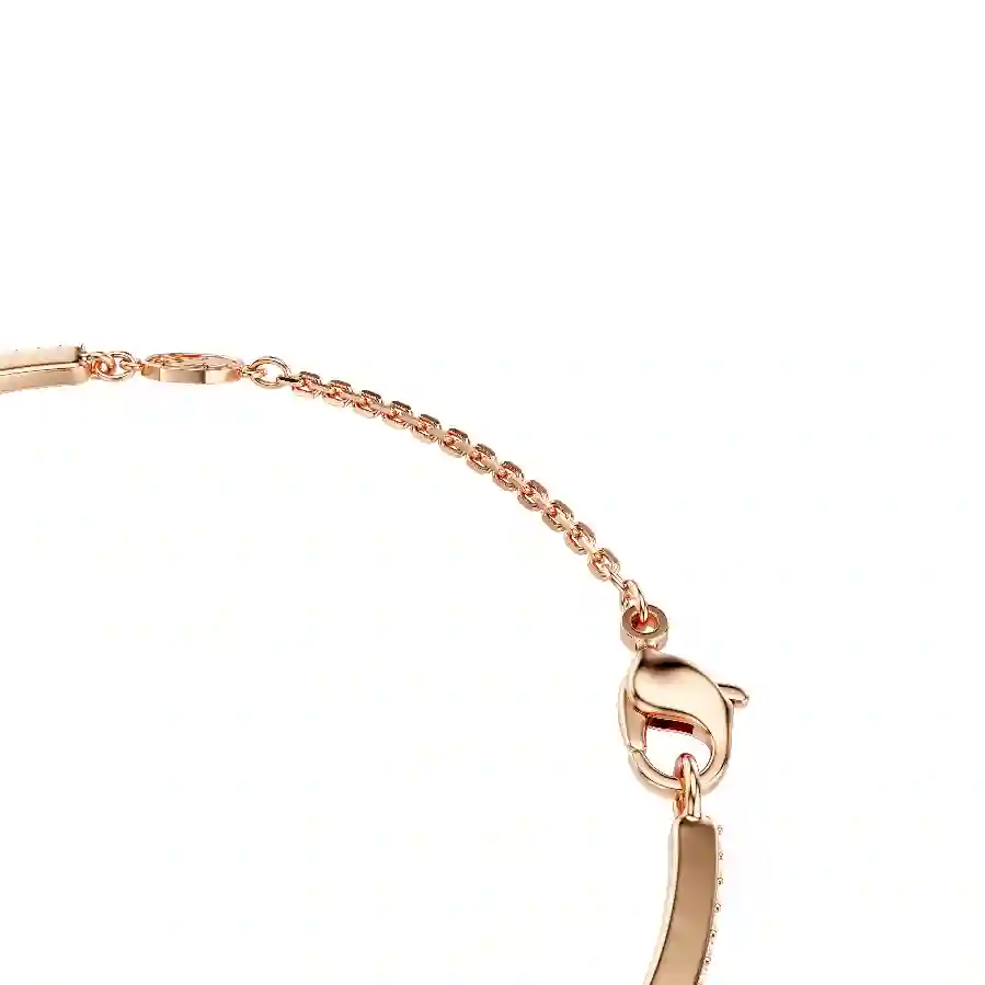 Resim Snake Bileklik, Karışık kesimler, Yılan Yılı, Kırmızı, Pembe altın rengi kaplama