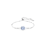 Resim Birthstone Bileklik, Kare kesim, Mart, Mavi, Rodyum kaplama