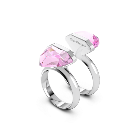 Resim Lucent Yüzük, Mıknatıslı kapama mekanizması, Pembe, Rodyum kaplama