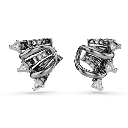 Resim Sublima kelepçe küpe, Beyaz, Rutenyum kaplama