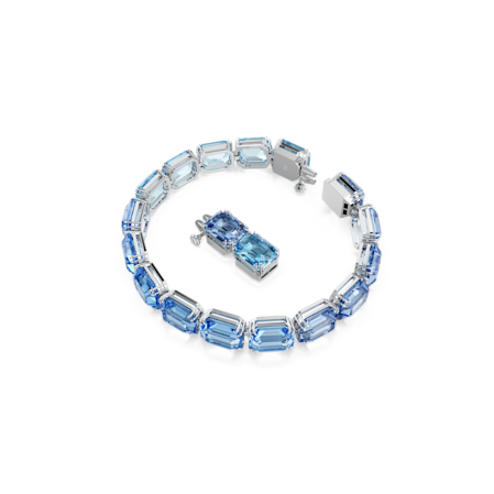 Resim Millenia Bileklik, Sekizgen kesim, Renk geçişli, Mavi, Rodyum kaplama