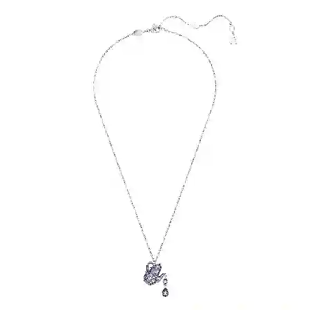 Resim Alice in Wonderland Kolye, Çaydanlık, Mor, Rodyum kaplama