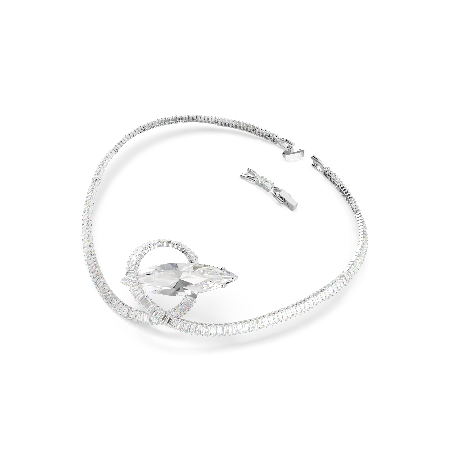 Resim Matrix Gerdanlık, Baget kesim, Beyaz, Rodyum kaplama