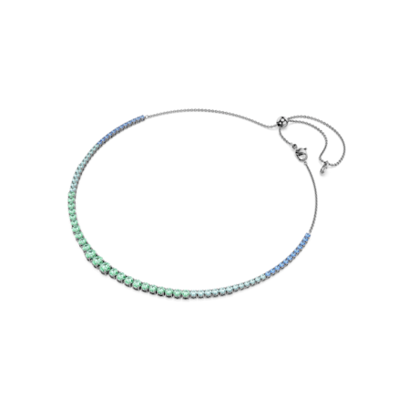 Resim Matrix Tennis kolye, Yuvarlak kesimlerin renk geçişleri, Çok renkli, Rutenyum kaplama