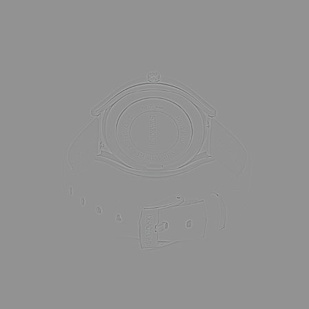 Resim Crystalline aura Saat, İsviçre Üretimi, Deri kayış, Beyaz, Pembe altın rengi yüzey