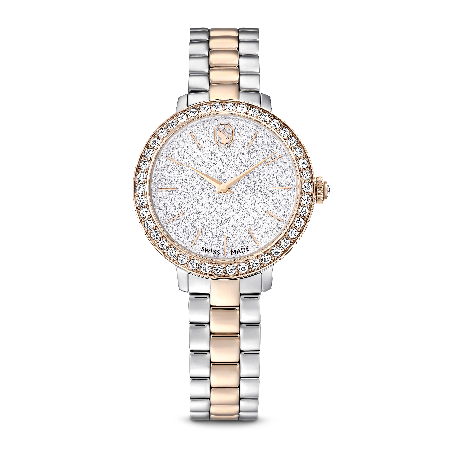 Resim Saat, İsviçre Üretimi, Metal bileklik, Gümüş Rengi, Pembe altın rengi yüzey