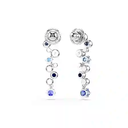 Resim Constella damla küpeler, Karışık kesimler, Mavi, Rodyum kaplama